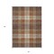 Edge Collections - 3' x 5' - Brown - Washable Area Rug Plaid for Outdoor and Indoor Use - 1 Piece